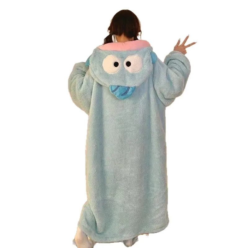 

Clown Fish Flannel Jumpsuit Women's Autumn and Winter Funny Jumpsuit Cute Sleeping Bag Halloween