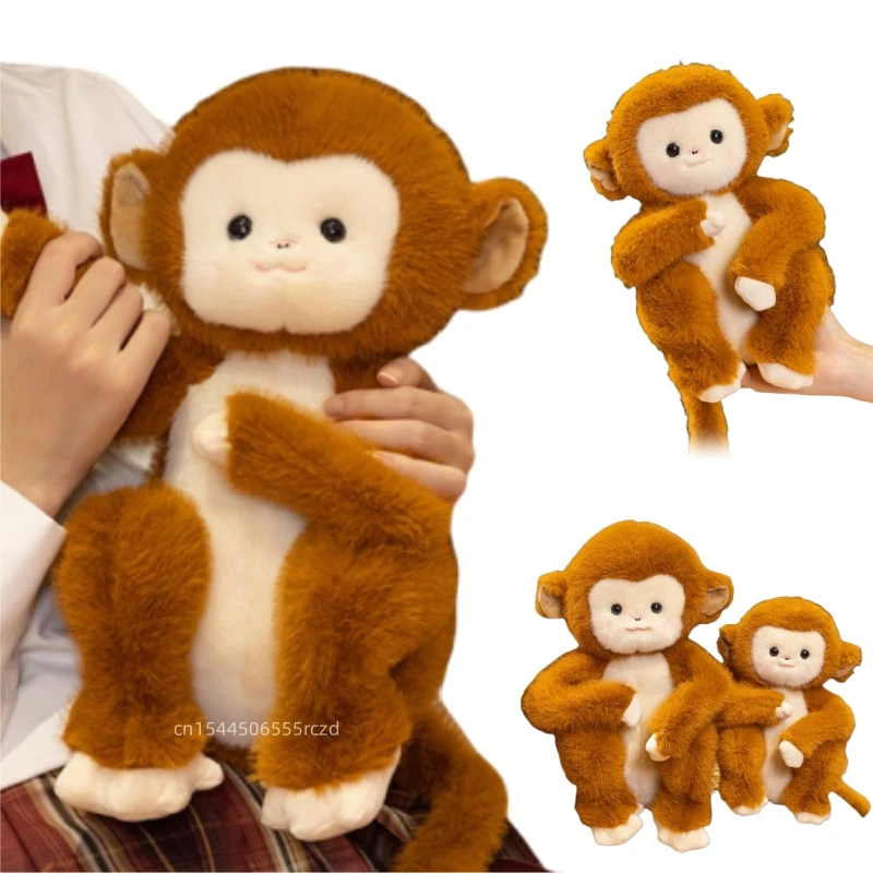 

22/31 см имитация милой золотой обезьяны, плюшевая кукла, подушка, мягкий длинный хвост, обезьяна, животное, домашний декор, успокаивающий подарок для детей