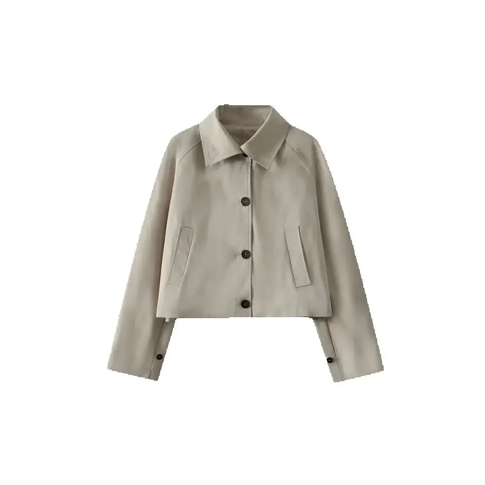 

Осенняя новая женская модная повседневная короткая куртка-ветровка