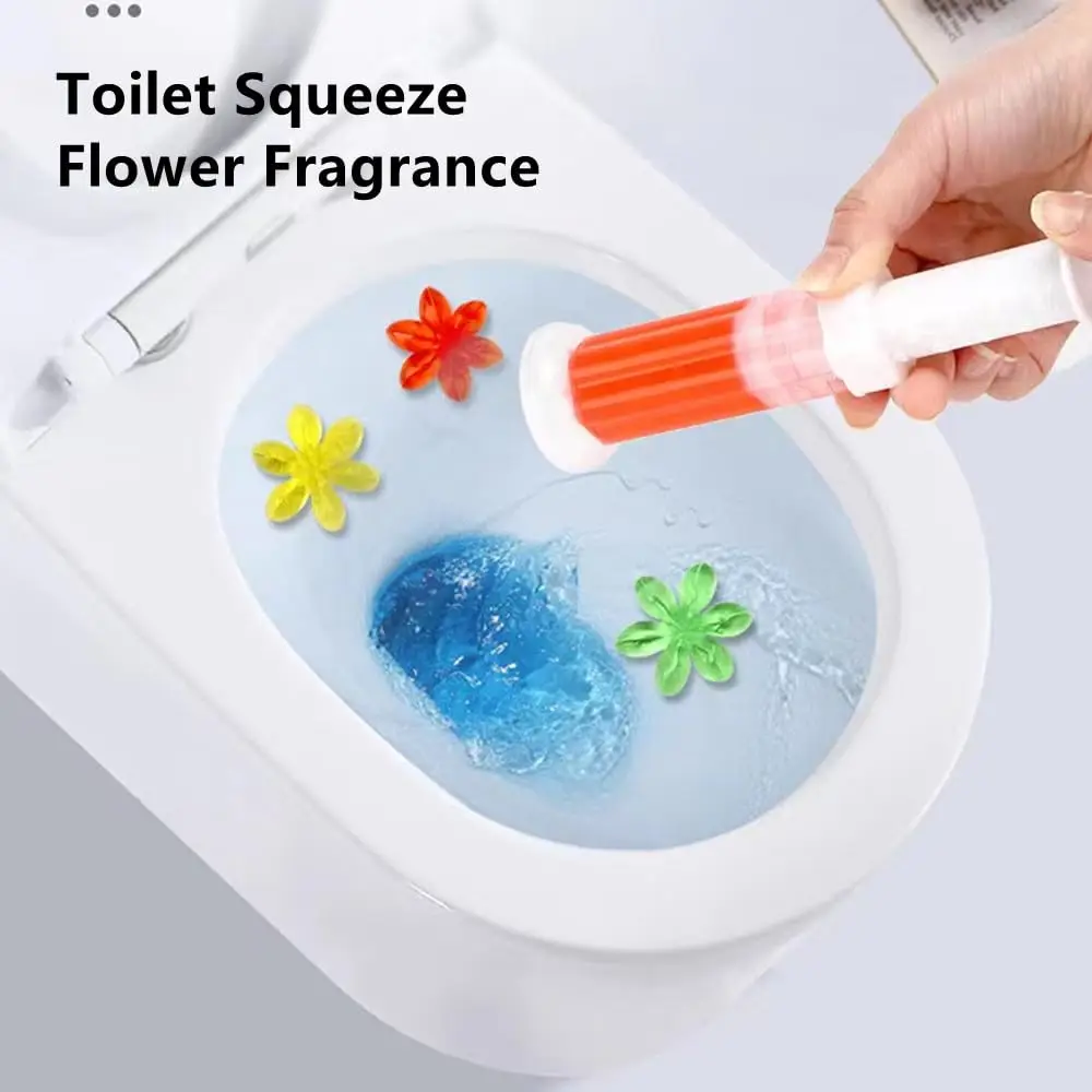 Toilet Bowl Cleaner Flower Fragrance Gel Air Freshener Closestool Perfume Aromatic Deodorant Cleaning Toilet Gel Stamp Supplies