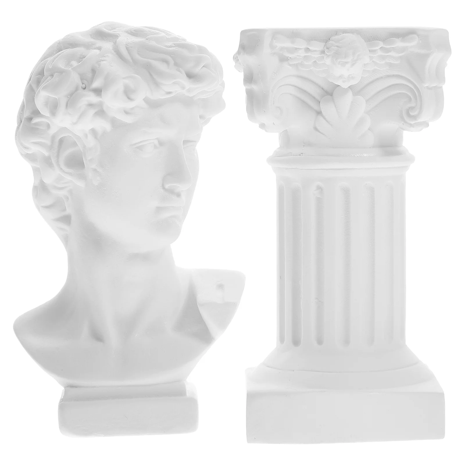 Statue Ornaments Greek David Resin Decor Mini Roman Column Decoration Value Exquisite