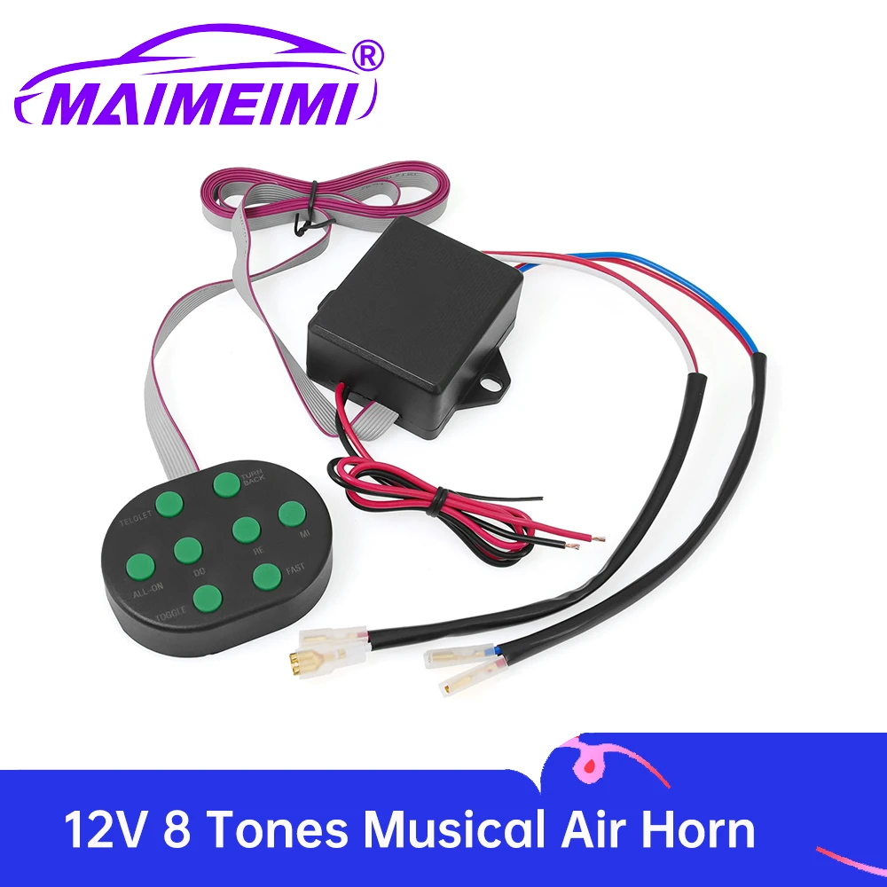 

8 Sounds Control Box 12V For Vehicles Motorcycles Car With 8 Sounds Control Box Button Universal Can connected car horns