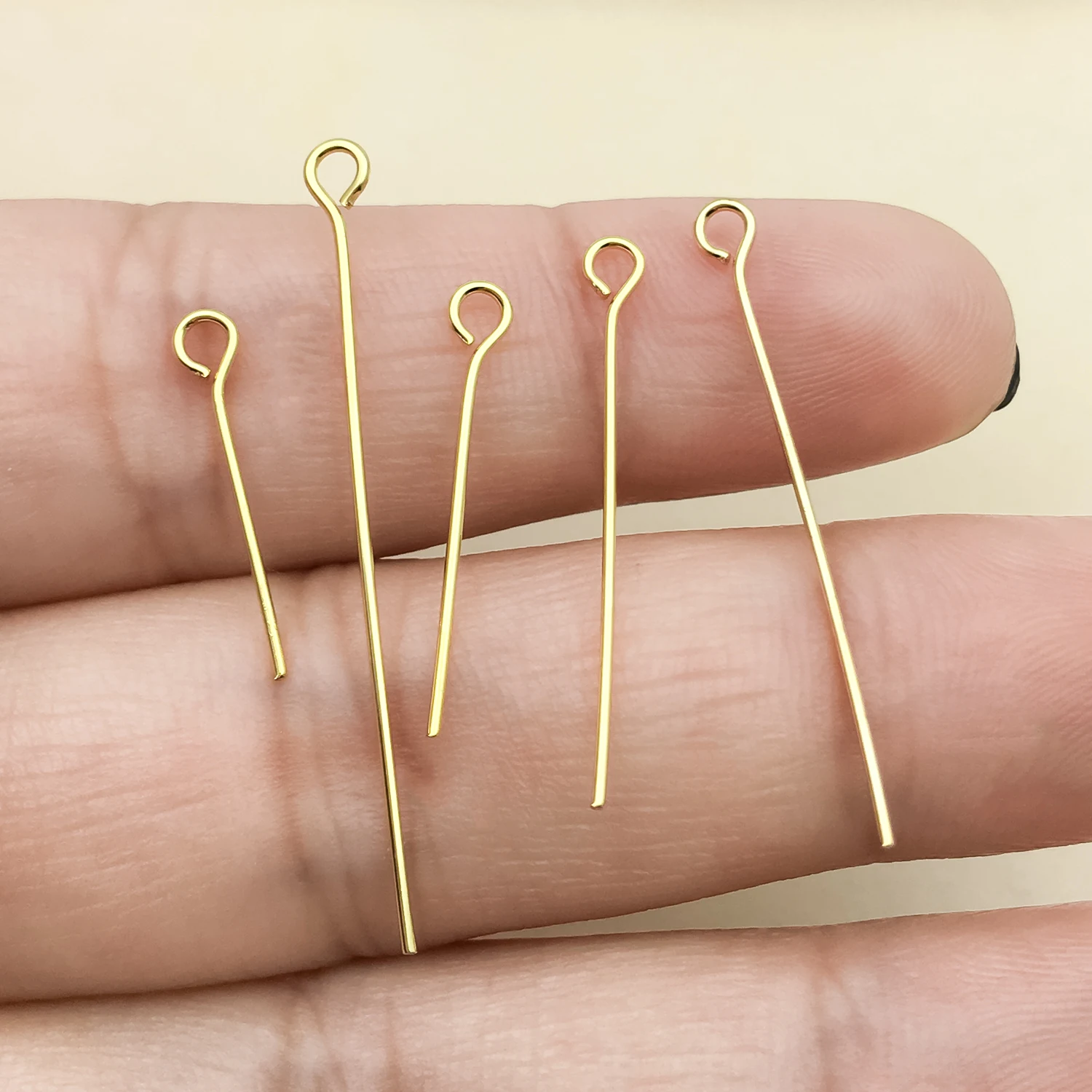 10/20/30/50 قطعة 18K مطلية بالذهب النحاس وسميكة فضي 16/18/20/26/30/35 مللي متر الكرة رئيس دبابيس لنتائج المجوهرات صنع الملحقات