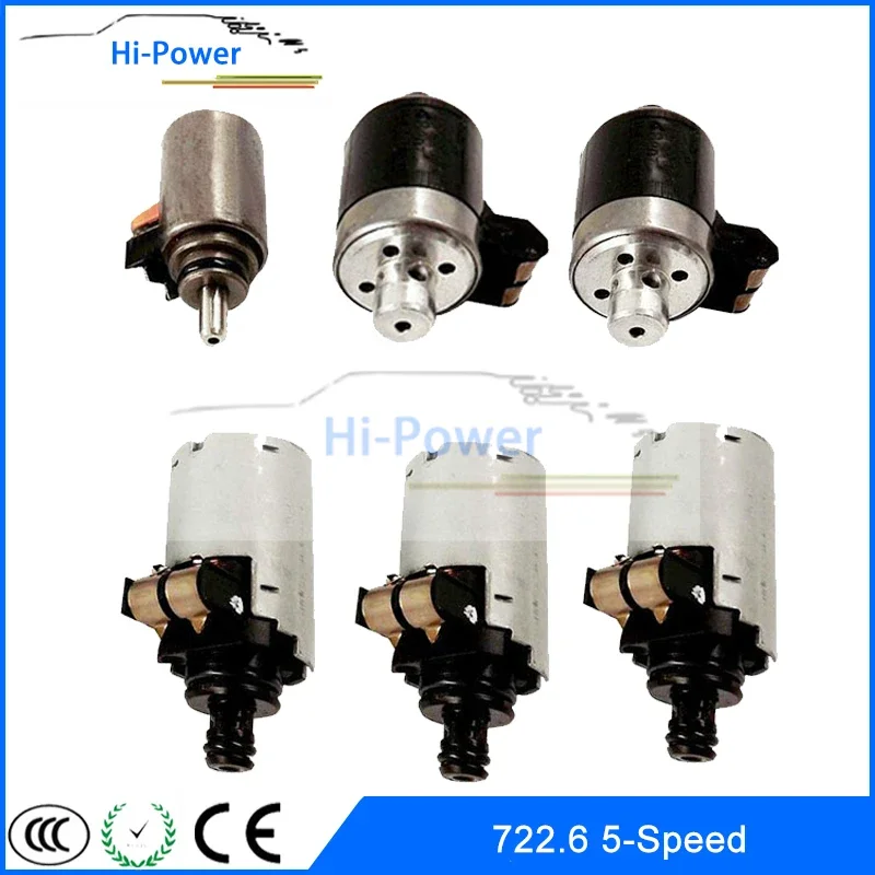 

Original 100% tested 722.6 Solenoids 6 Pcs Per Set For Mercedes Benz 5-SPEED Automatic Transmission Car Accessories