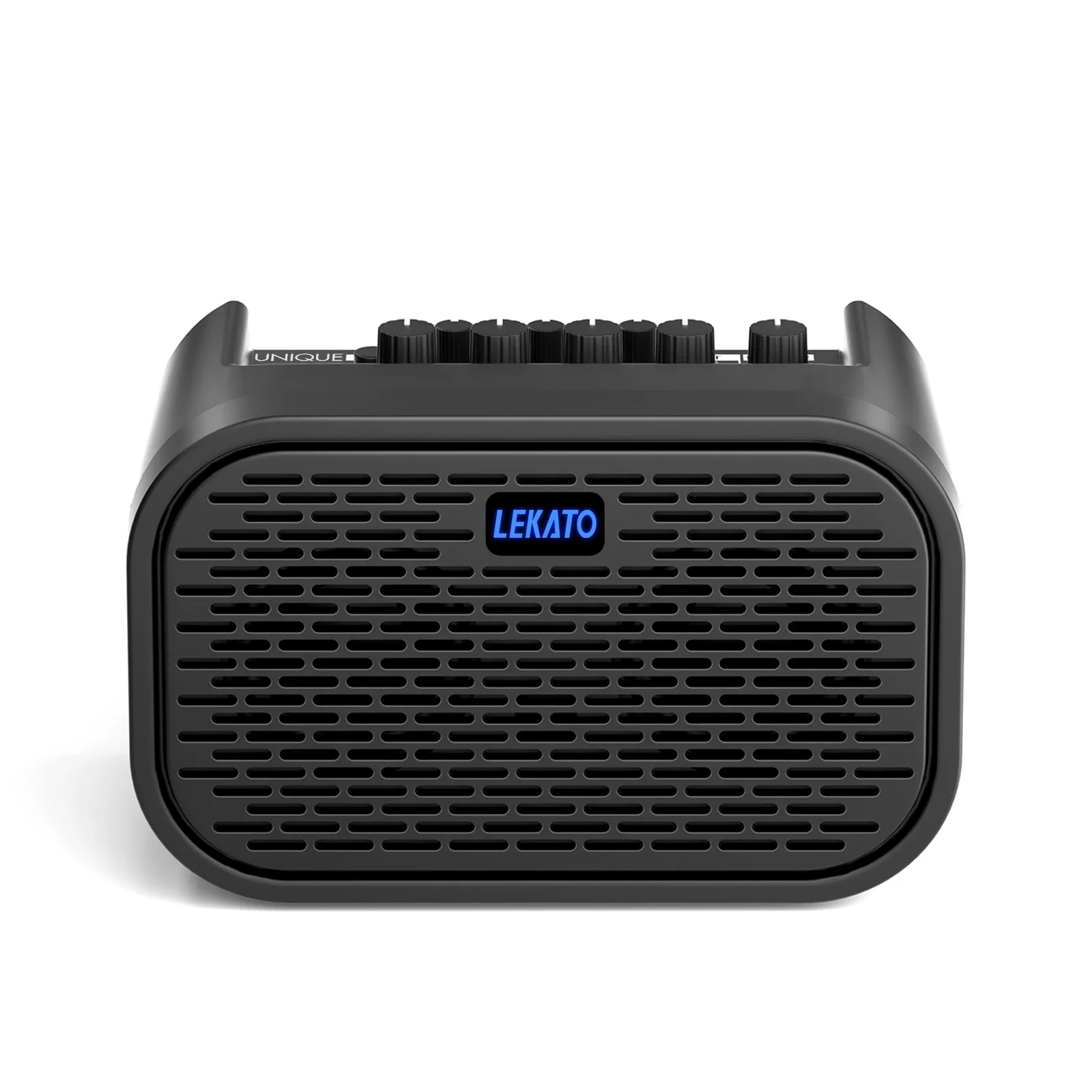 

Lekato Pocket Guitar Amp: 10W W/ Distortion/delay, Bluetooth & 3-Band Eq - Battery-Powered Travel Amp for On-The-Go