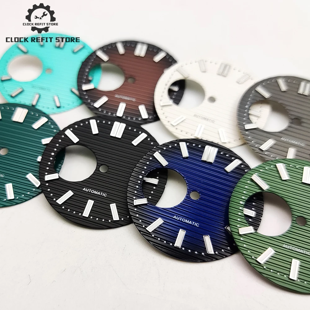 The 29.5mmsterile dial green luminous watch accessories are suitable for the NH38 calibre