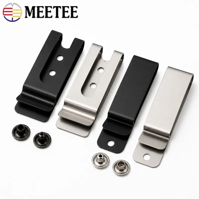 2-50Pcs 22x72/25x55-56mm Zinc Alloy Belt Clips Double Hole Spring Hooks for Pocket Wallet Sheath Holster Loop Fastening Hardware