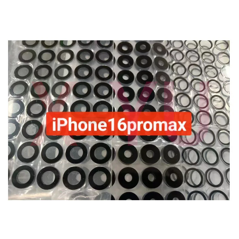 10PCS For Iphone 16 Plus Pro Max Rear Back Camera Glass Lens Cover With Ahesive Sticker Replacement Parts