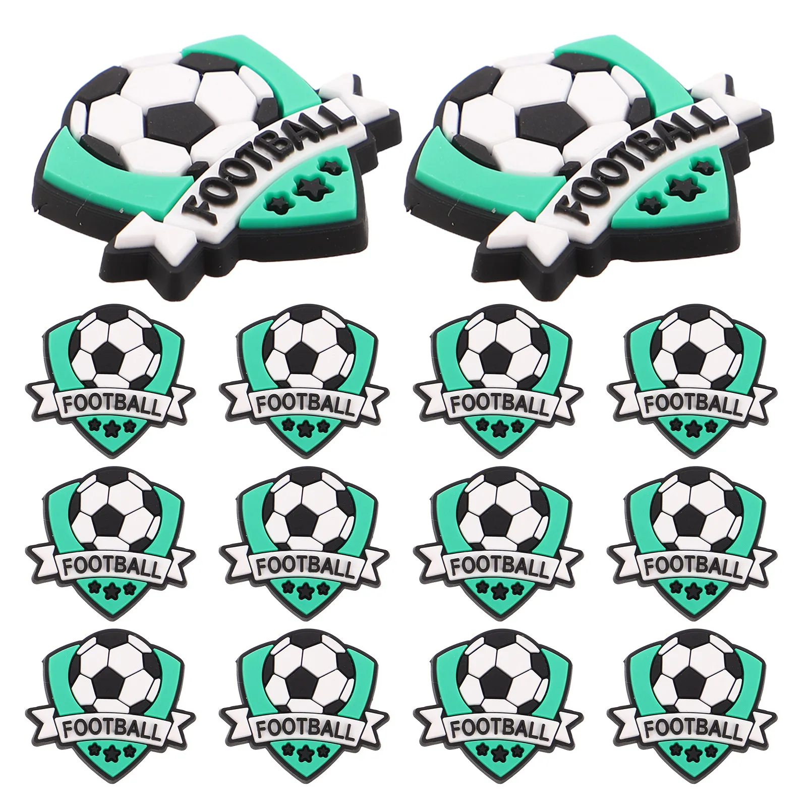 

40Pcs Soccer Pencil Topper PVC Football Pen Clip Charm for Students Classroom Rewards Back to School Supplies Cute Stationery