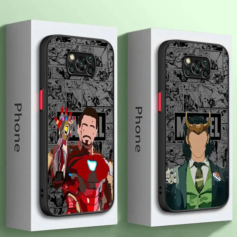 Marvel Iron Man Donnys Loki Case For Xiaomi Poco X3 NFC 11 Lite 11T X4 GT 12 M5 13 Pro 9T C40 10T F3 12T 14 Funda Phone Cover