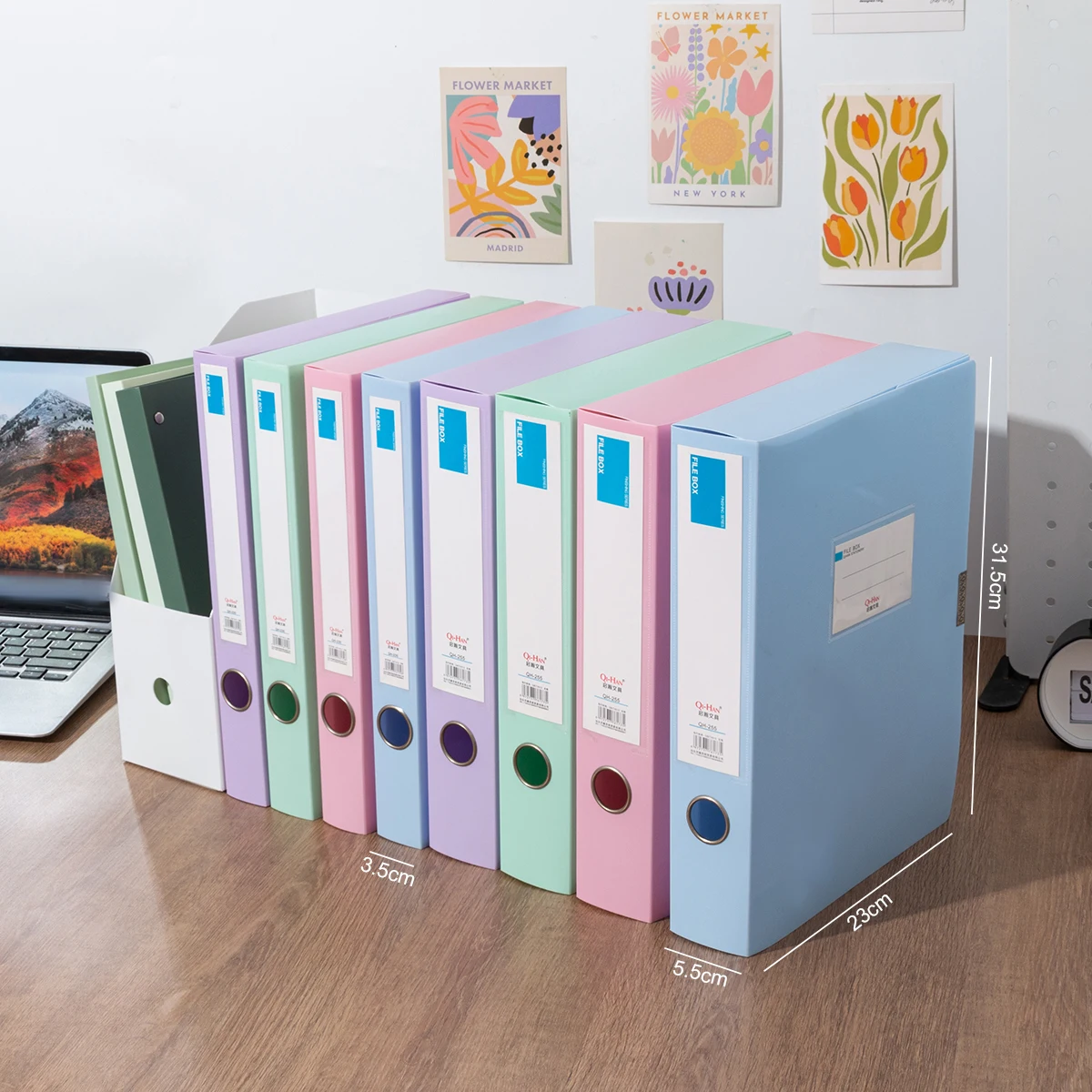 Thickened File Box Document Storage Box Pp Data Box A4 Contract Folder Accounting Voucher Organizing Box