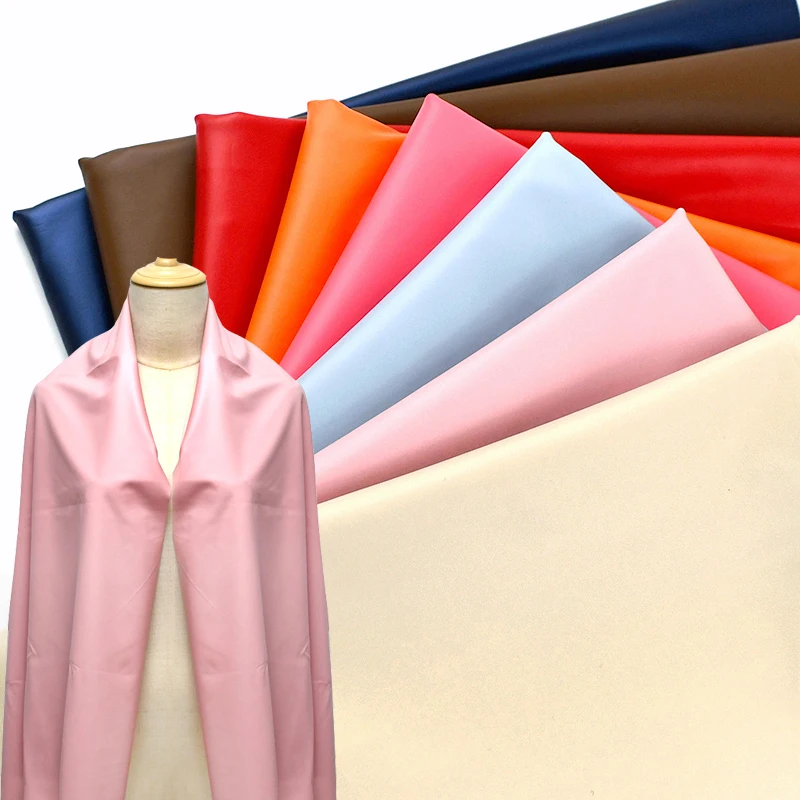 

50*145cm Matte Faux Leather Fabric Skinny Pants Clothes PU Elastic Soft Fabrics Skirt Dress Stretch Material Sewing Accessories