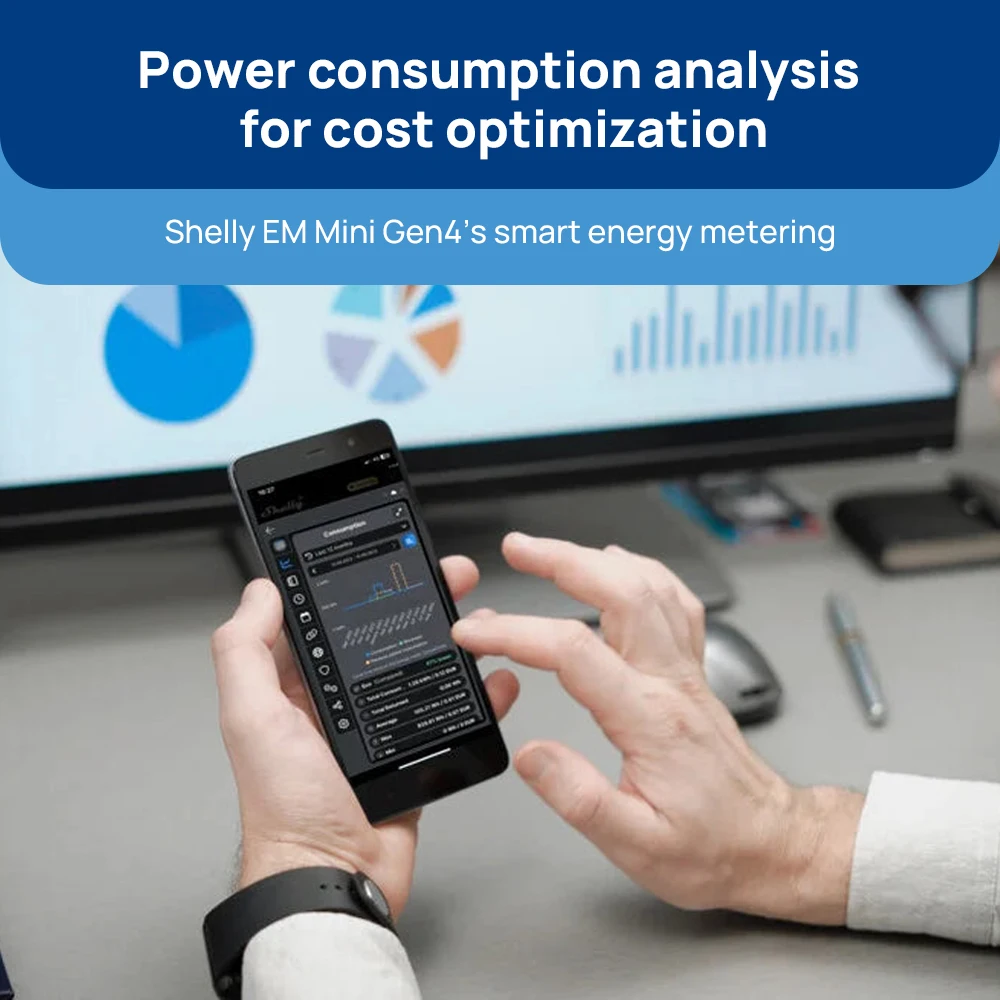 Shelly EM Mini Gen4 Matter مقياس الطاقة المدمج مراقب الطاقة واي فاي 16A زيجبي تعديل مفاتيح ومآخذ الحائط الموجودة