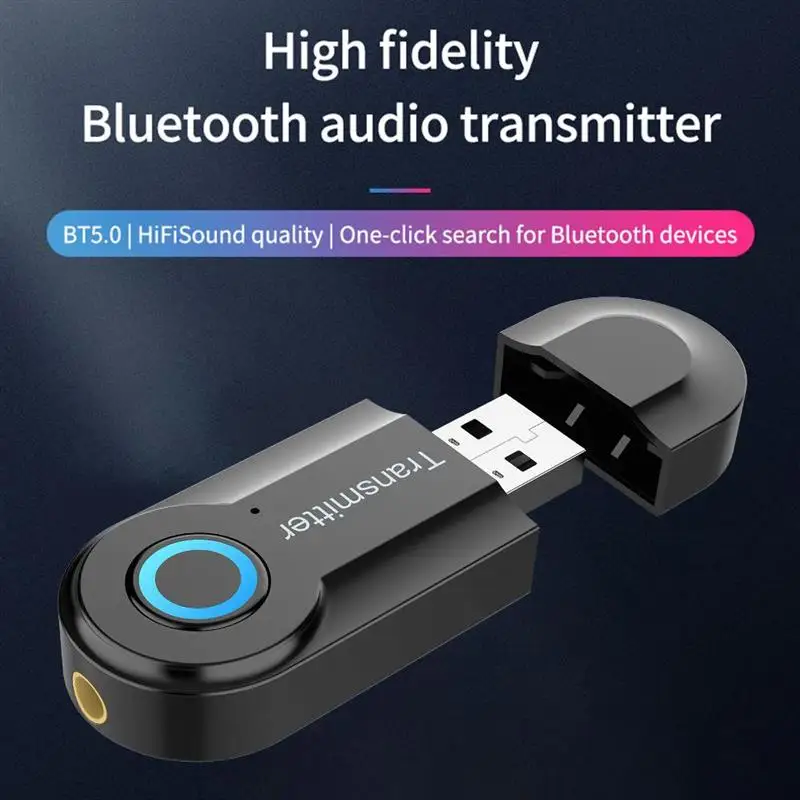 USB Bluetooth передатчик беспроводной аудио адаптер 5,0 ТВ компьютер Bluetooth передатчик