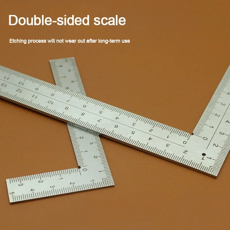 1PC Mini L-shaped Ruler Measuring Layout Tool Stainless Steel Square Right Angle Ruler Precision for Building Framing Gauges