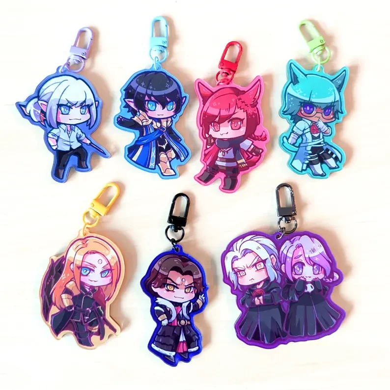 Fantasy RPG Stylized Character Acrylic Keychains‑Cute Bag Charms, Gamer Fan Collectible Pendant [Unofficial]
