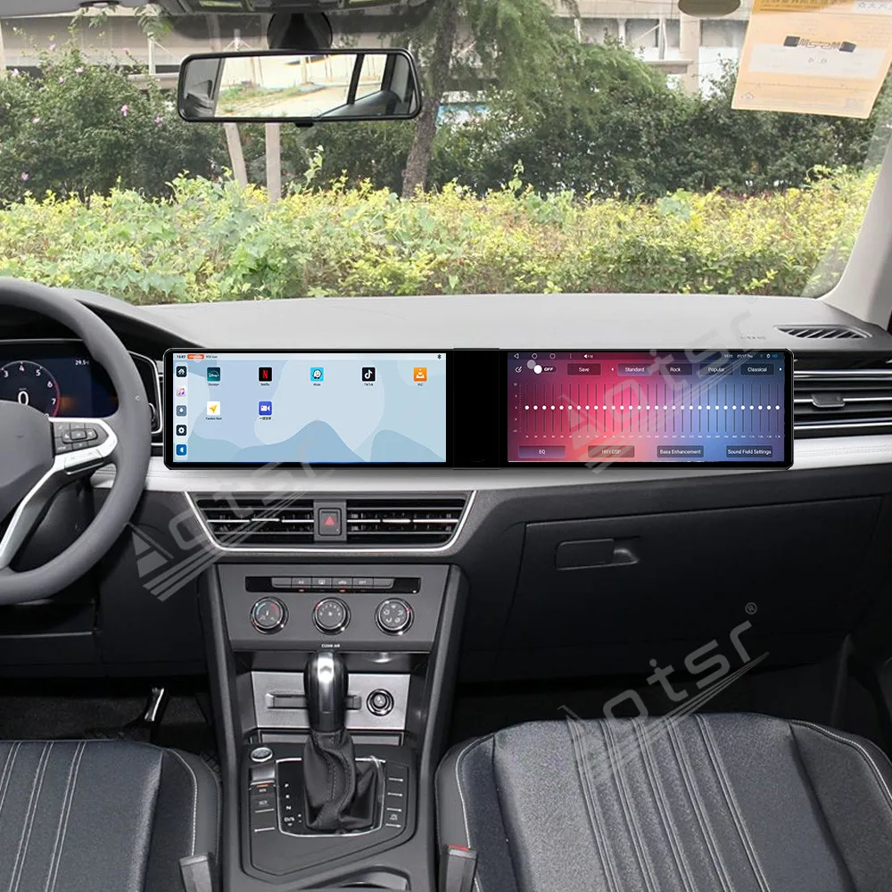 Dual 12.3 InchDash TouchScreen Car Radio GPS Navigation Stereo For Volkswagen Tiguan L 2023-2025 Multimedia CarPlay Android Auto