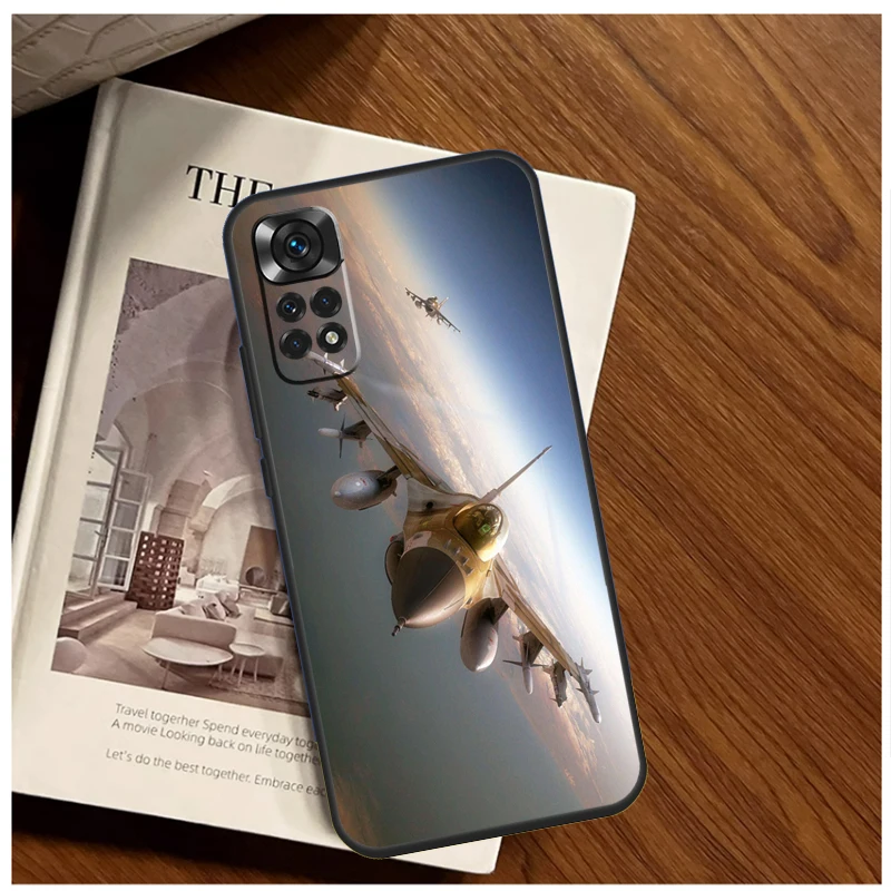 Fighting Plane Aircraft Case For Xiaomi Redmi Note 12 10 9 11 13 Pro Plus 12S 10S 11S 9S Redmi 13C 10C 9C 12C Cover