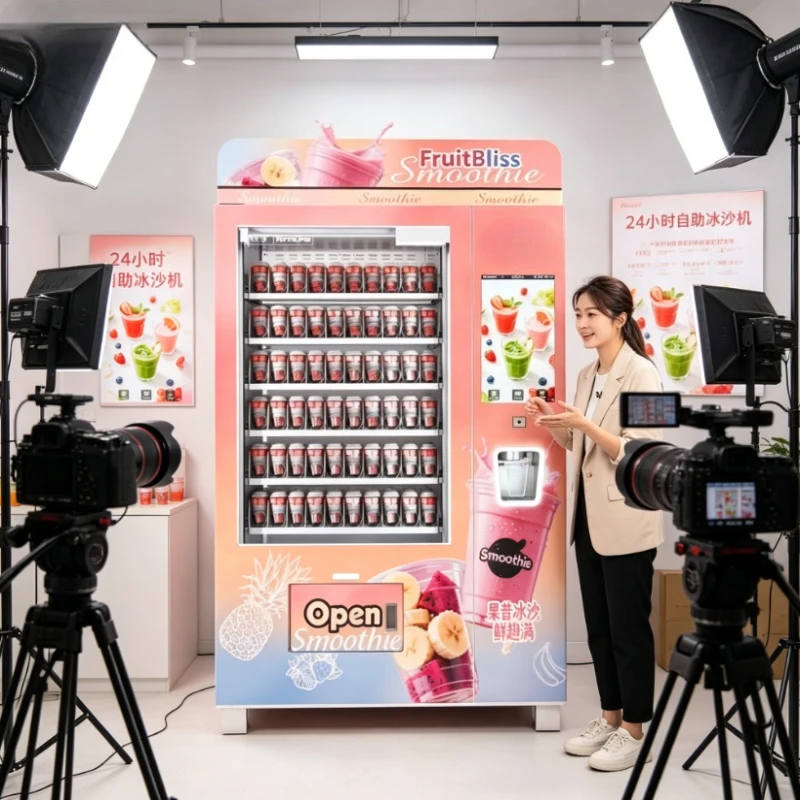 Customized High Quality Self-service Smoothie Vending Machine, Automatic Blender for Frozen Milkshake & Fruit Smoothie