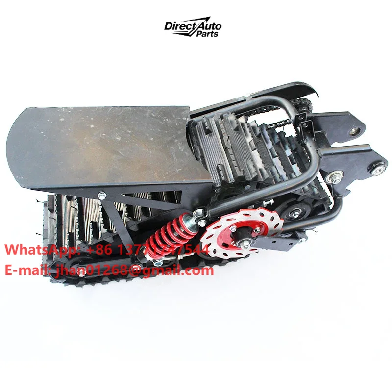 2 Wheels Pit Bike Dirt Bike Sled Sleigh Ski and Rear Wheel Rear Tracks for Go Kart UTV  ATV Snow Sand Snowmobile Tracks