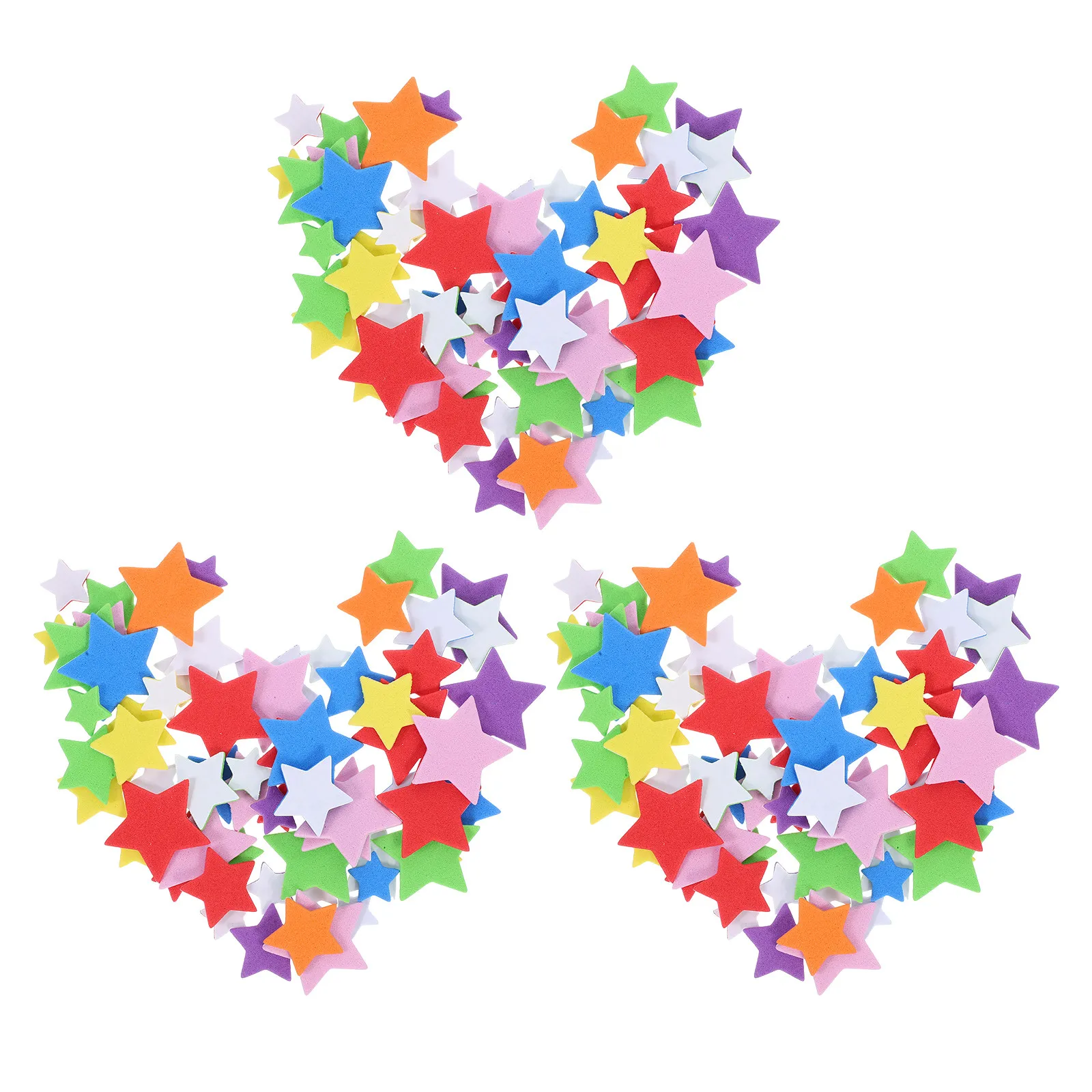 

3 Bags Shape Sponge Stickers Self Stick Eva Foam for Kids Crafts DIY Projects Classroom Wall Art Kindergarten Gift Idea