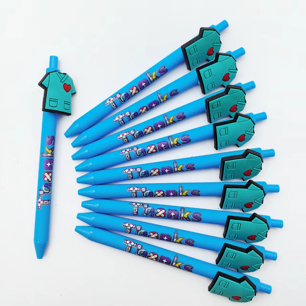 8pcs/18pcs men's nurse uniforms medical ballpoint pens, thank-you medical staff gift pens, Nurses' Day Press gift ballpoint pens