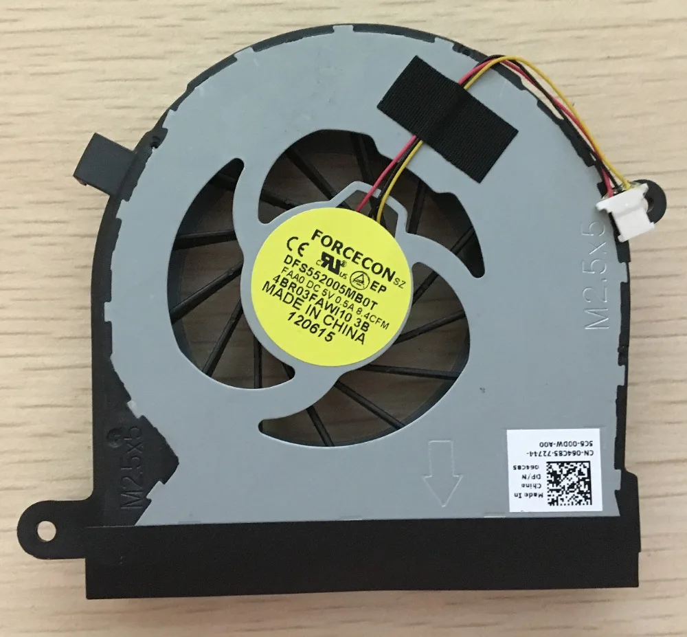 

New Laptop CPU Cooler Fan for Dell Inspiron 17R N7110 VOSTRO 3750 Cooling Fan DFS552005MB0T MF60120V1-C130-G99