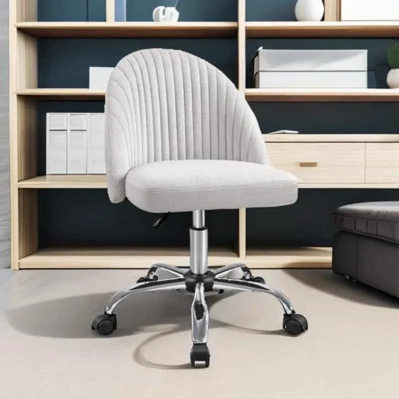 كرسي مكتب بدون ذراع كرسي مكتب لطيف حديث قابل للتعديل قطب مبطن قماش الغرور مهمة كرسي الكمبيوتر مكتب المنزل