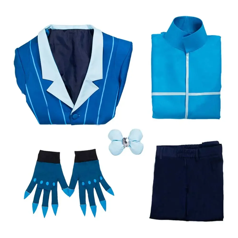 Hazbin Cosplay Hotel ALASTOR Costume Blue Uniform Suit Halloween Carnival Costumes