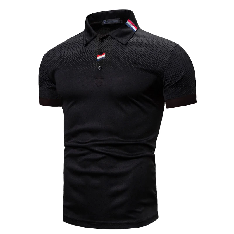 Summer Men Casual Short Sleeve Lapel Polo Shirt .