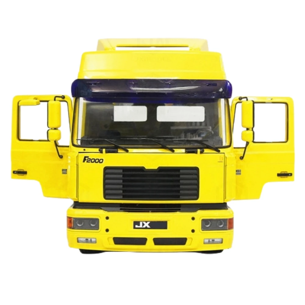 Zestaw ciężarówki ciągnikowej 4X2, wersja z pełną metalową kabiną, niemalowany F2000, do modelu 1/14 Tamiya RC Man, przyczepa, wywrotka, zestaw części do modeli zabawek.