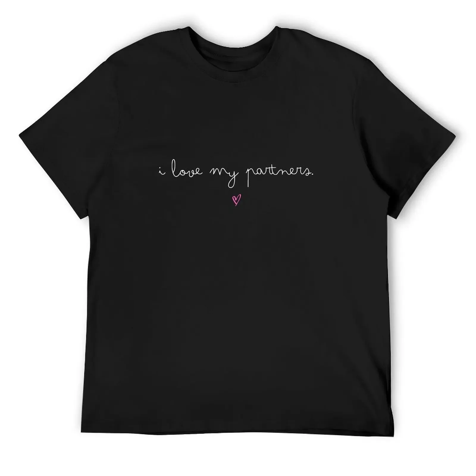 Polyamory Love- I love my partners, heart T-Shirt custom t shirt vintage men t shirts