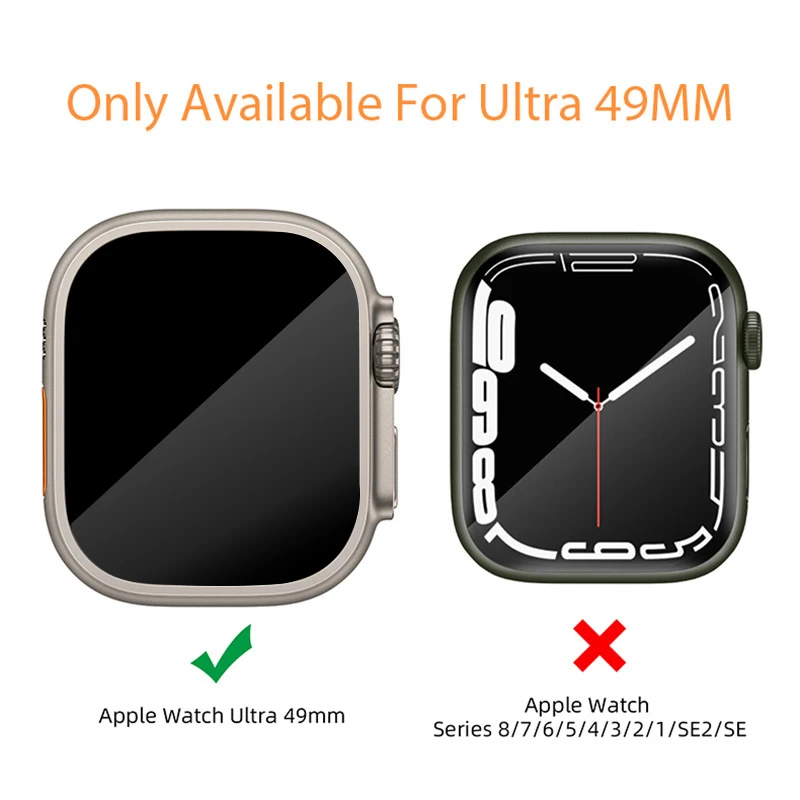 2PCS Tempered Glass Film For Apple Watch Ultra 49mm Alignment Tool With HD Screen Protector For IWatch Ultra 2 49mm Accessories