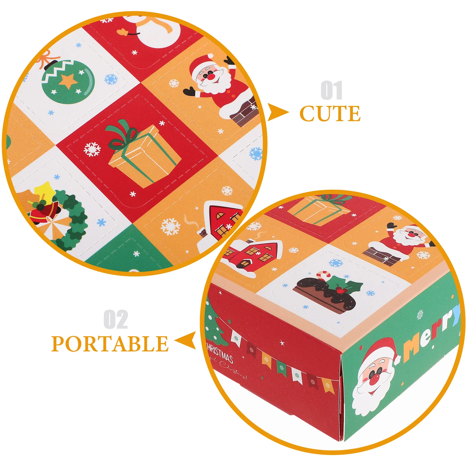 5 Pcs Christmas Gift Box Treats Boxes Dessert Candy Party Favors Supplies Clear Ornaments