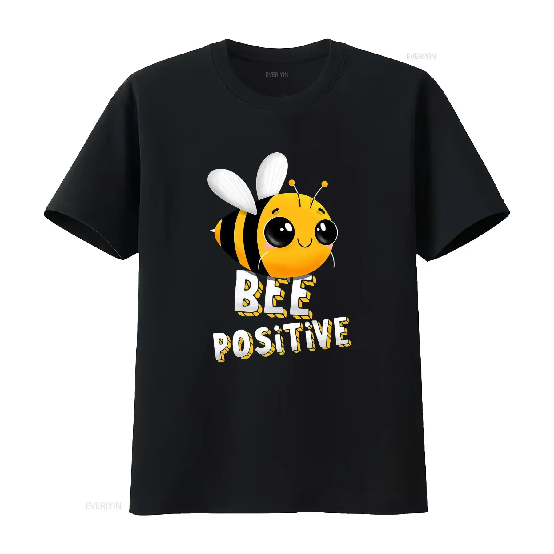 Bee Positive T Shirt Adorable Bumble Design Inspiring 'Bee Positive' Message Perfect Nature Inspired for Positivity and