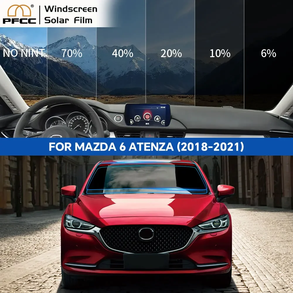 PFCC Pre-Cut Car Window Privacy Tint Film For Mazda 6 Atenza 2018-2021 Auto Sticker Solar UV Protector Film Protecting Interior