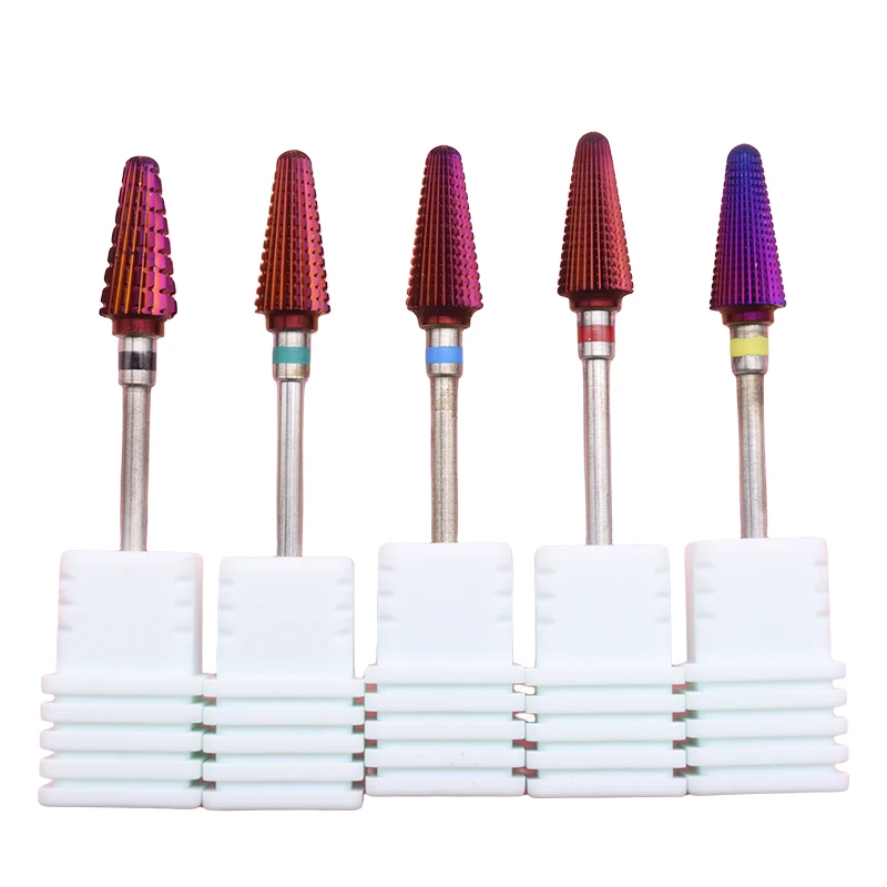 퍼플 토네이도 비트 3/32 카바이드 네일 드릴 비트 매니큐어용 젤 제거 전동 파일 액세서리
