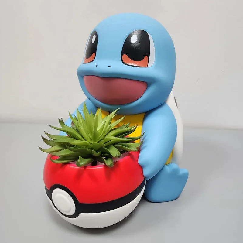 Pokémon Cartoon Anime Rond Eekhoorn Figuur Ornament Bloempot Collectie Hars Tafelversiering Ornamenten Model Festivalgeschenken