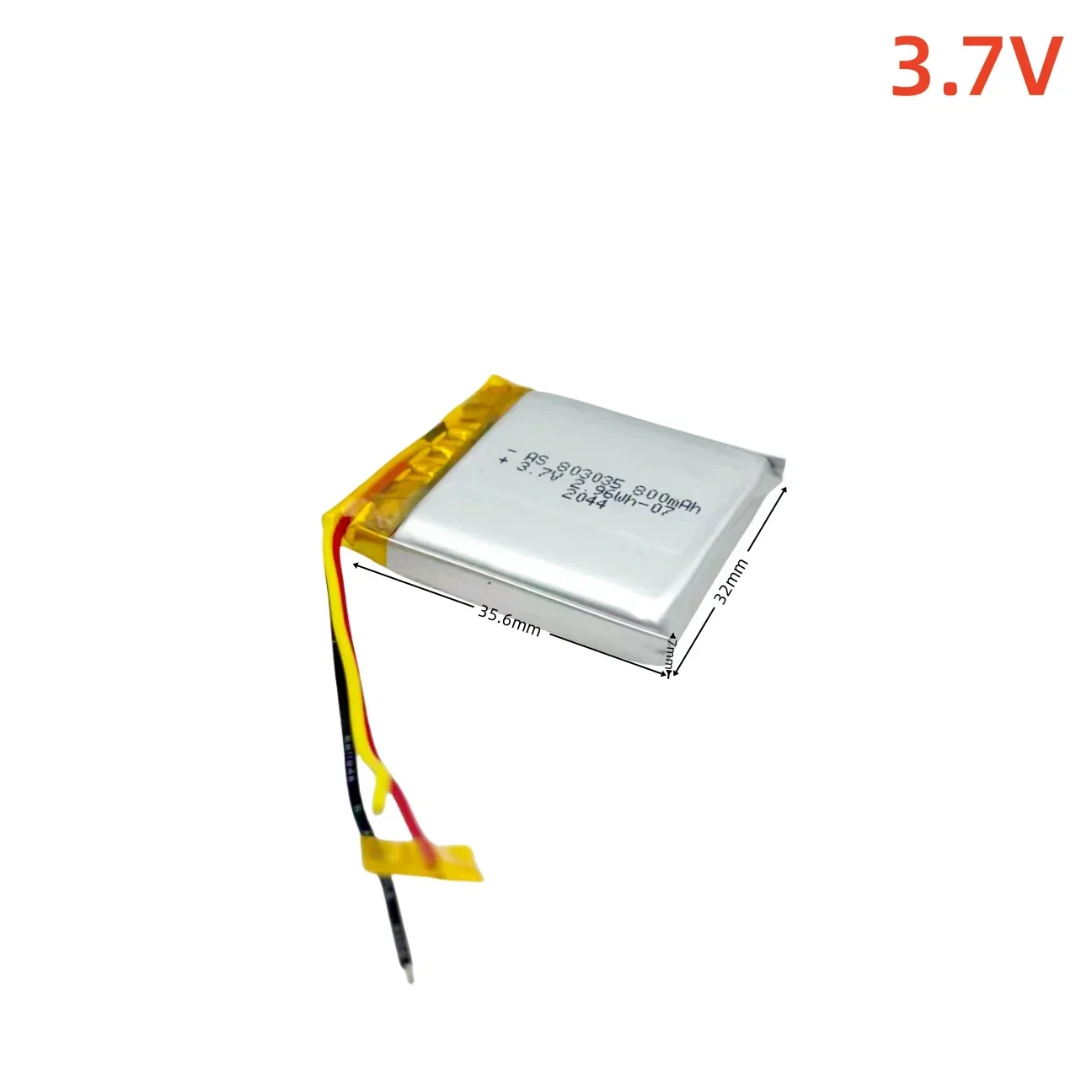 803035   Akumulator litowo-polimerowy Lipo 3,7 V 800 mAh, odpowiedni do kamer MP3, MP4, MP5, GPS, głośników Bluetooth itp.