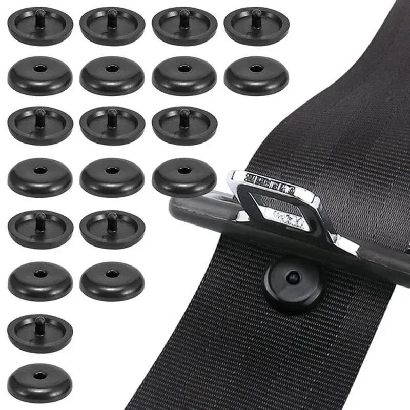 Car Safety Seatbelt Stopper Buckle Auto Seat Belt Spacing Limit Stop Plastic Anti-slip Button Retainer Rivet Stud Clips