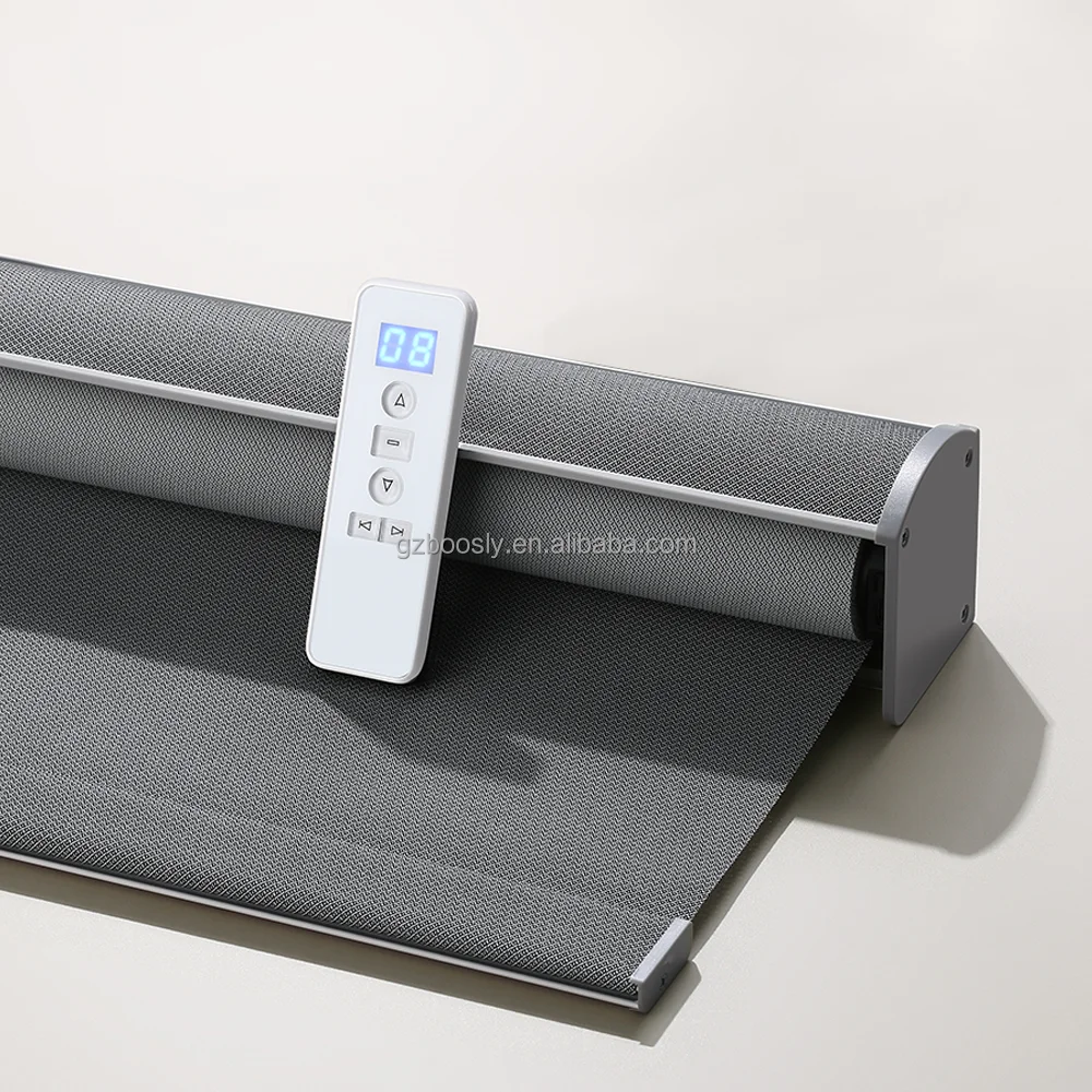 

Абажур с роликовым лезвием для окон, двухслойные дневные и ночные умные электрические рулонные жалюзи