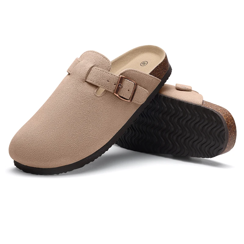 Shevalues Cork Clogs For Men Classic Mules Slippers New Fashion Brand Sandals With Arch Support Beach Slides Leisure Clogs Shoes