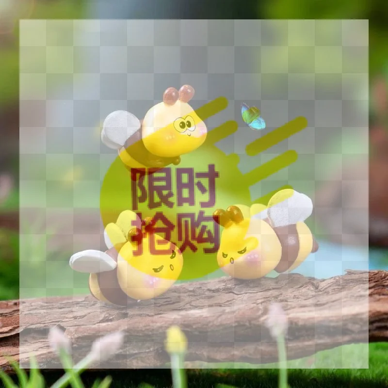 4Pcs Cute Mini Bee Car Interior Decoration Auto Rearview Mirror Dashboard Ornaments Car Accessories Computer Motorcycle Ornamen