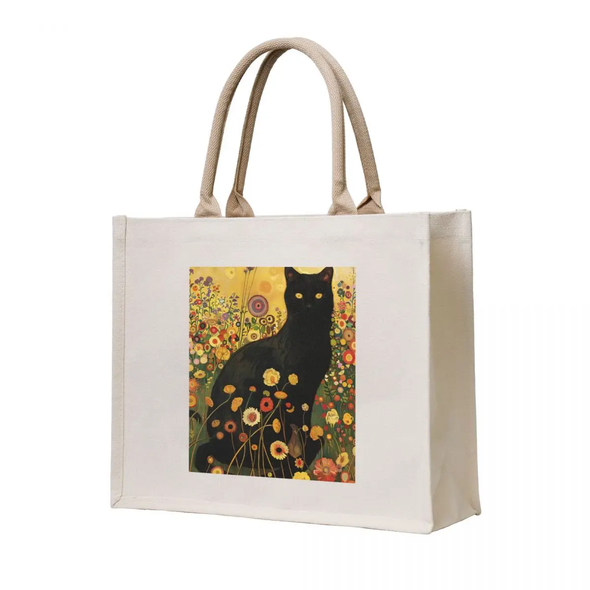 

Gustav Klimt Black Cat Tote Bag tote bags cloth bags bags woman 2025 eco bag folding