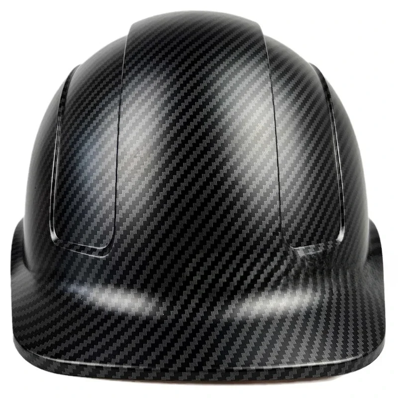 Carbon fiber colored ABS safety helmet for men's summer breathable anti impact helmet, construction engineering headgear