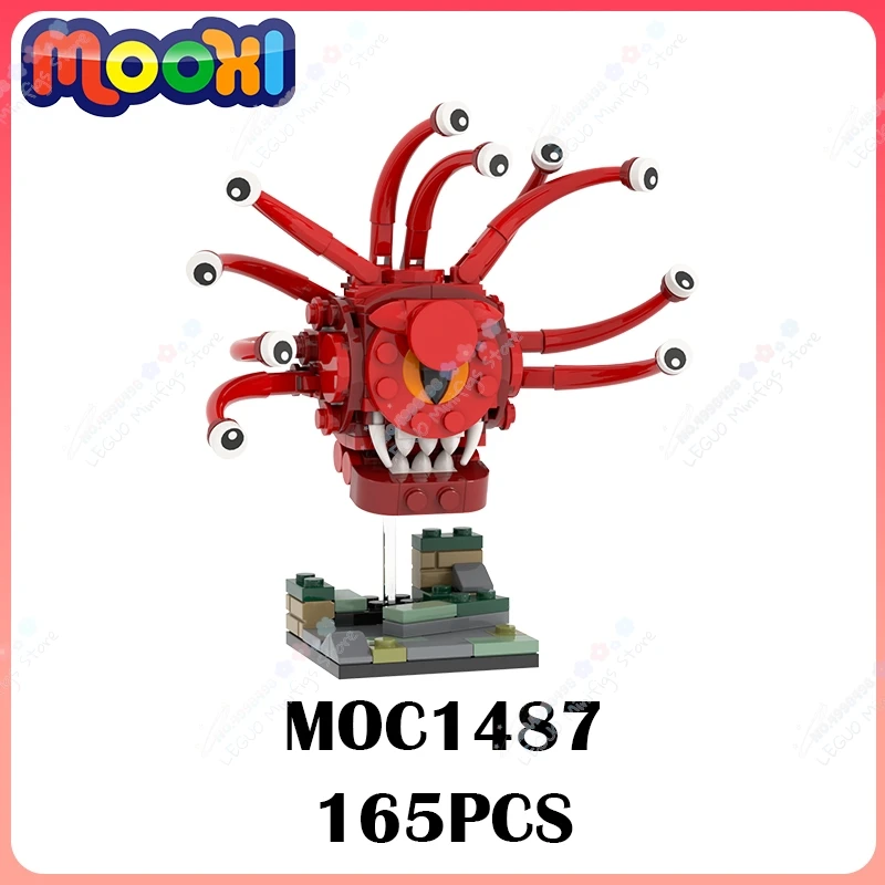 MOC1487 Creative Series Game Character Building Blocks D&D Beholder Monster Action Figure Elder Orb Model Assembly Toys For Kids