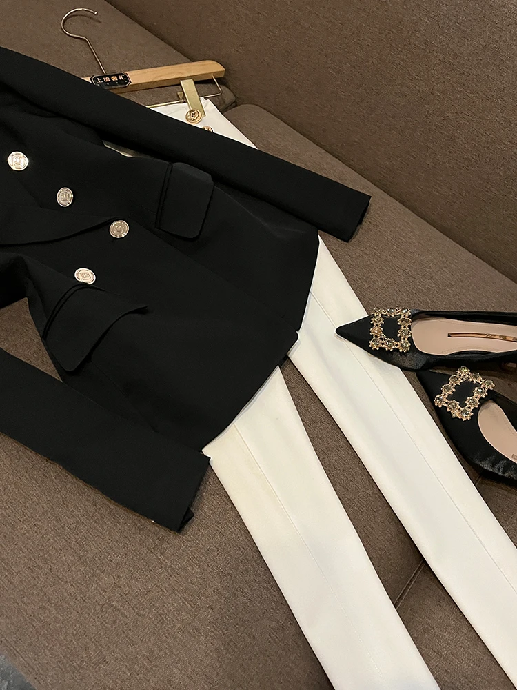 

Ele Ladylike High-End Ele Sle Women's Jaet 2025 New Faion Commute Wind Slim Fit Long Sve Double Button