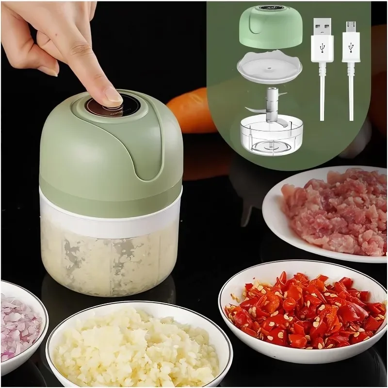 Portable Mini Chopper Electric Food Chopper Garlic Crusher Meat Grinder Onion Meat Nut Chopper Vegetable Cutter Kitchen Gadgets