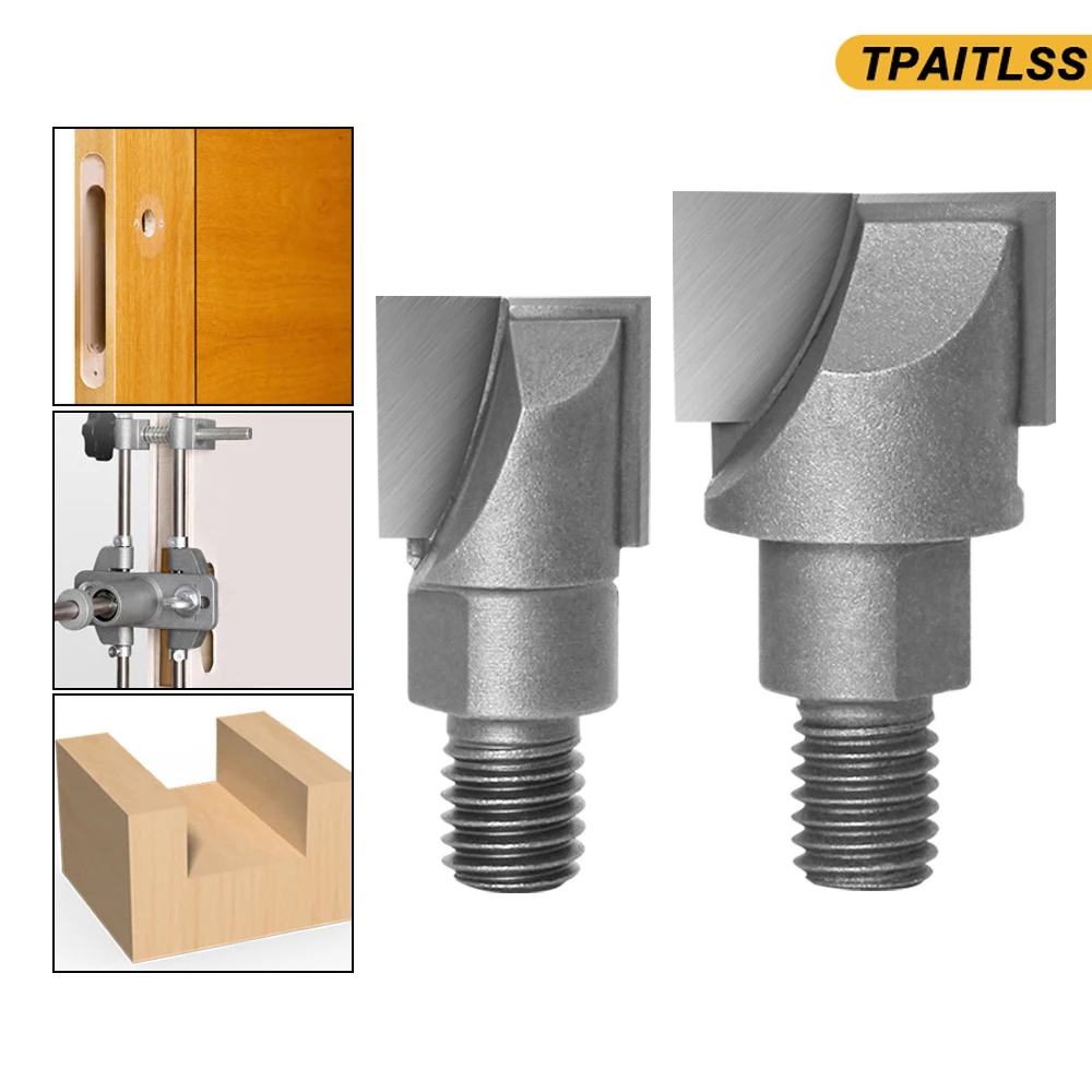 

Replacement Carbide Tip Wood Cutter 16.5/18/20/22/25/28/30mm Wood Cutter Bits Tool Kit for Mortice Lock Jig CWB16 Wood Door