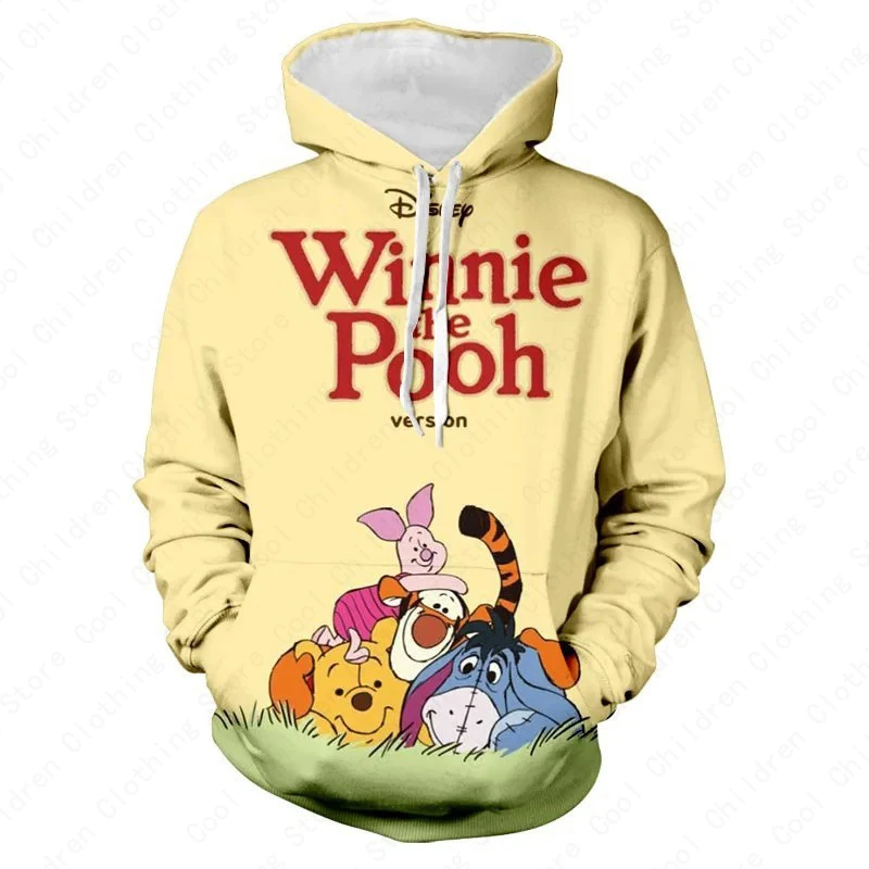 Winnie The Pooh 3D Men\'s Hoodie Disney Cartoon Hoodie Sweatshirt Clothing Men Women Kids Cartoon Graphic All Over Print Hoodie